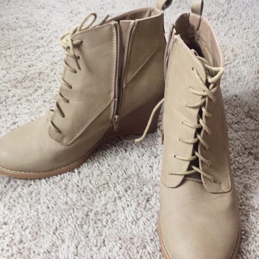 Tan booties